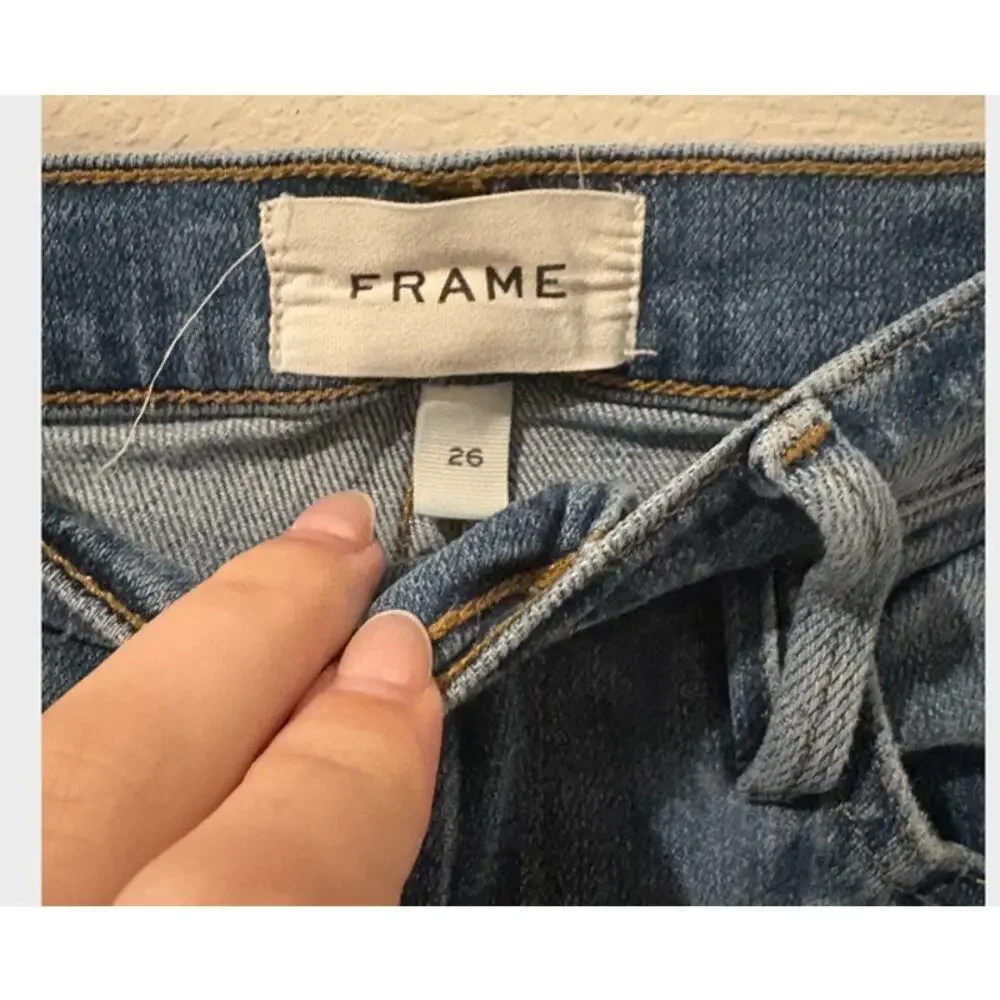Womens Frame Le Beau Slim Boyfriend Jeans Size 26 - Picture 6 of 7